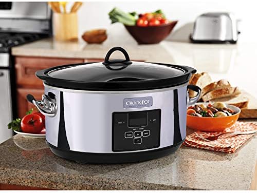Crock-Pot 7 Quart Programmable Slow Cooker – Polished Platinum