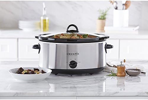 Crock-Pot 7 Quart Oval Manual Slow Cooker – Stainless Steel