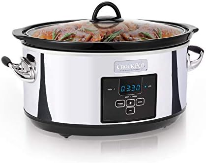 Crock-Pot 7 Quart Programmable Slow Cooker – Polished Platinum