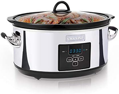 Crock-Pot 7 Quart Programmable Slow Cooker – Polished Platinum