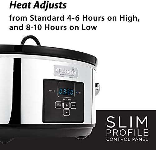 Crock-Pot 7 Quart Programmable Slow Cooker – Polished Platinum
