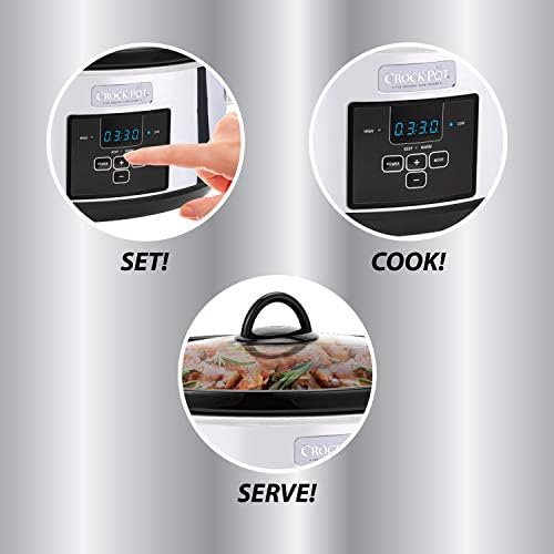 Crock-Pot 7 Quart Programmable Slow Cooker – Polished Platinum