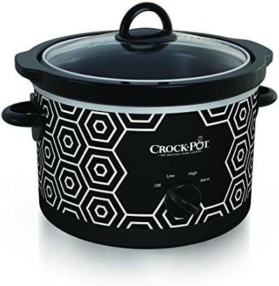 Crock-Pot 4.5 Quart Portable Slow Cooker – Black & White - Featured Collection
